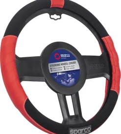 Auto Interno-Sparco Coprivolante auto universale rosso/nero antiscivolo - spc1108