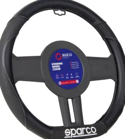 Auto Interno-Sparco Coprivolante per auto nero in pvc