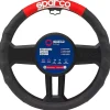 Sparco Auto Interno|Coprivolante universale per auto nero e rosso