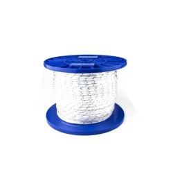 New Corda in poliestere  ø 6 mm. bianco/blu 120 mt. Sistemi Di Fissaggio