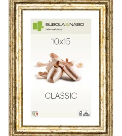 Bubola&Naibo Decorazione Pareti|Cornice in legno colore argento "claudia" - 10 x 15 cm