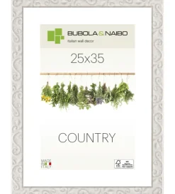 Bubola&Naibo Decorazione Pareti|Cornice in legno colore bianco "milton" - 25 x 35 cm