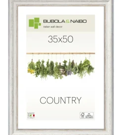 Decorazione Pareti-Bubola&Naibo Cornice in legno colore bianco "fabriano" - 35 x 50 cm