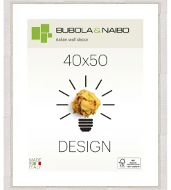 Outlet Cornice in legno colore bianco "lela" - 40 x 50 cm Decorazione Pareti