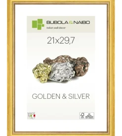 Decorazione Pareti-Bubola&Naibo Cornice in legno colore oro "marisa" - 21 x 29,7 cm
