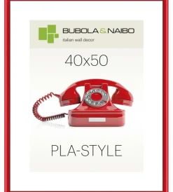 Decorazione Pareti-Bubola&Naibo Cornice in plastica colore rosso "pla-style" - 40 x 50 cm