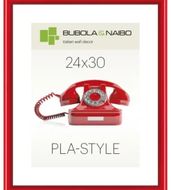 Decorazione Pareti-Bubola&Naibo Cornice in plastica colore rosso "pla-style" - 24 x 30 cm