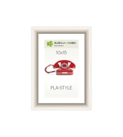 Bubola&Naibo Decorazione Pareti|Cornice in plastica colore bianco "pla-style" - 10 x 15 cm