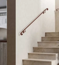 Metal Expert Porte, Scale E Pavimenti|Corrimano in ferro verniciato colore grigio, 2 metri