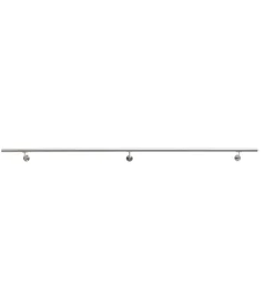 Metal Expert Porte, Scale E Pavimenti|Corrimano tondo in acciaio inox aisi 304 satinato da 3 metri - kit completo con ancoraggio