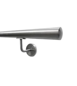 Metal Expert Porte, Scale E Pavimenti|Corrimano tondo in acciaio inox aisi 304 satinato da 3 metri - kit completo con ancoraggio