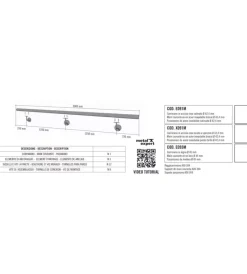 Metal Expert Porte, Scale E Pavimenti|Corrimano tondo in acciaio inox aisi 304 satinato da 3 metri - kit completo con ancoraggio