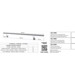 Clearance Corrimano tondo in acciaio inox aisi 304 satinato da 2 metri - kit completo con ancoraggio Porte, Scale E Pavimenti