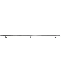 Metal Expert Porte, Scale E Pavimenti|Corrimano tondo in acciaio inox aisi 316 lucido da 3 metri - kit completo con ancoraggio