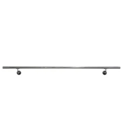 New Corrimano tondo in acciaio inox aisi 316 lucido da 2 metri - kit completo con ancoraggio Porte, Scale E Pavimenti