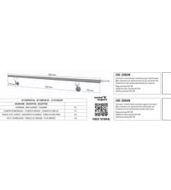 Porte, Scale E Pavimenti-Metal Expert Corrimano tondo in ferro zincato grigio antracite da 2 metri - kit completo con ancoraggio
