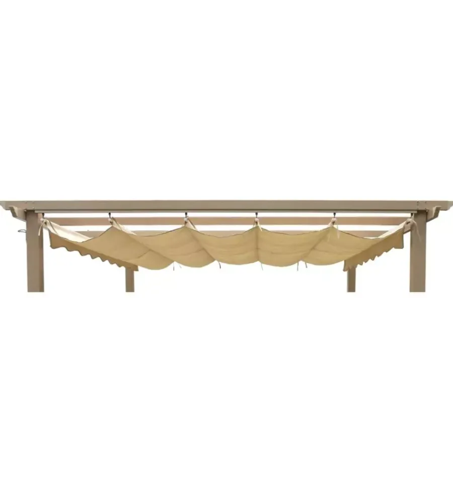 Coperture Per Esterno E Accessori-EuroGarden Cover di ricambio per gazebo da esterno "daiana" beige 3x3 m
