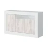 Online Credenza "baltik", 144x42x87cm, bianco Pareti Soggiorno E Porta Tv