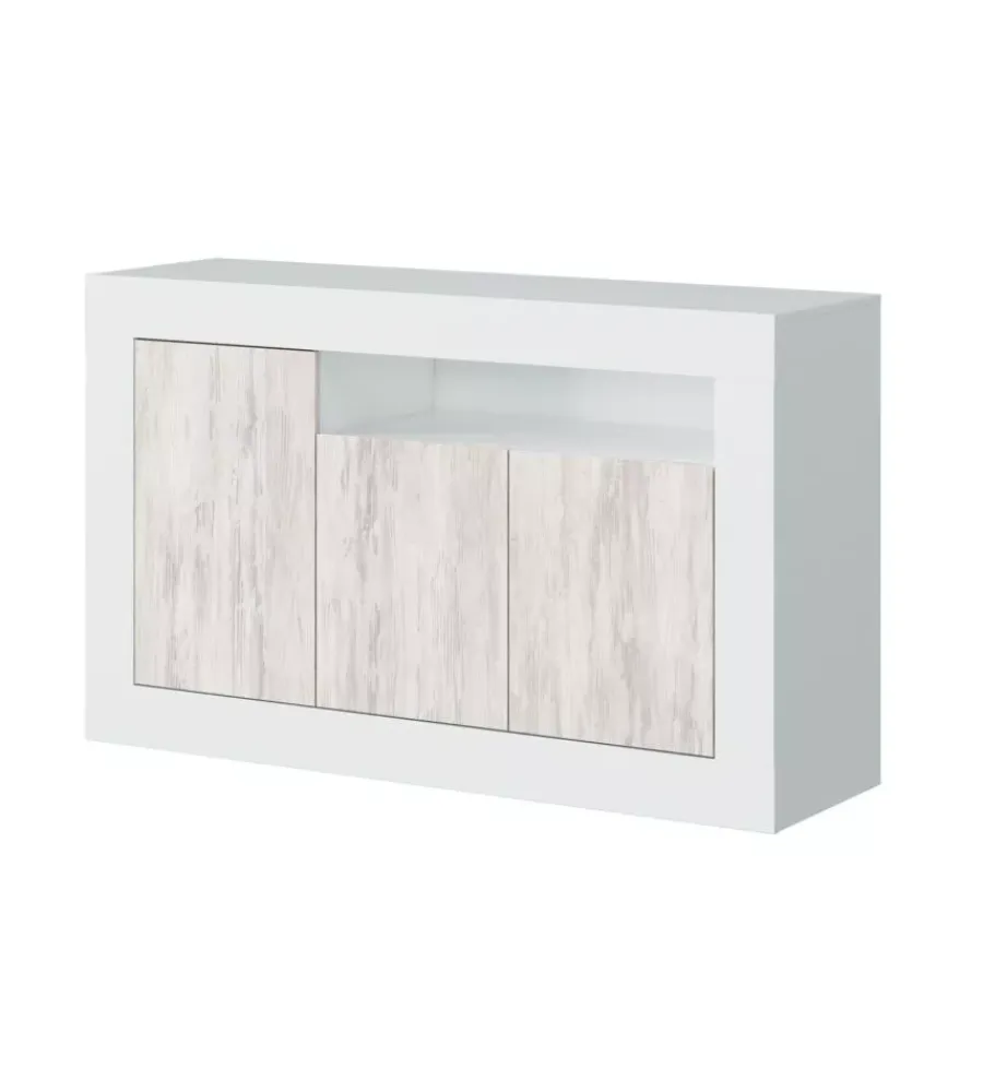 Online Credenza "baltik", 144x42x87cm, bianco Pareti Soggiorno E Porta Tv