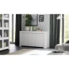 Credenze E Buffet- Credenza "firenze" 3 ante bianco opaco, 138x81x42 cm