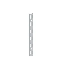 Officina E Garage|Cremagliera doppia - 200 cm - alluminio grigio metallizzato