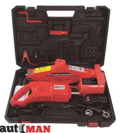 Garage E Manutenzione- Cric elettrico di emergenza con chiave ad impulsi per cambio gomme, portata 2 tonnellate- automan