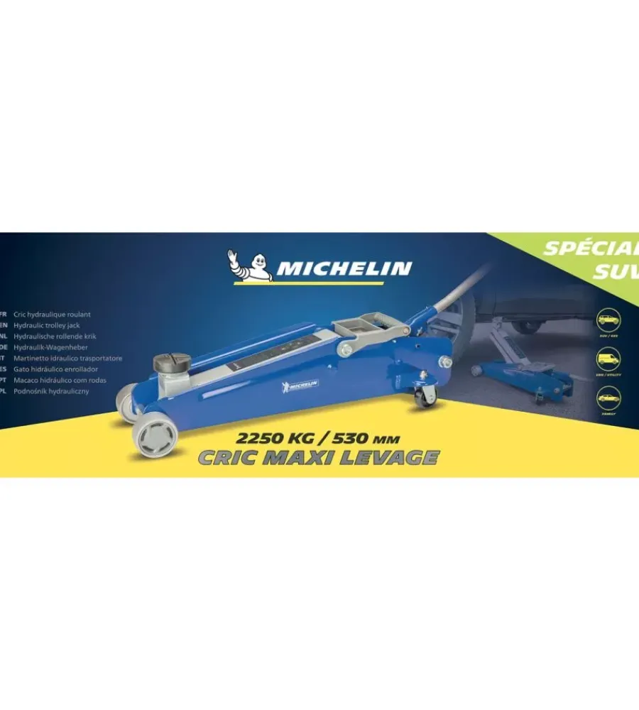 Garage E Manutenzione-Michelin Cric idraulico a carrello 2,25 t per suv camper e furgoni -