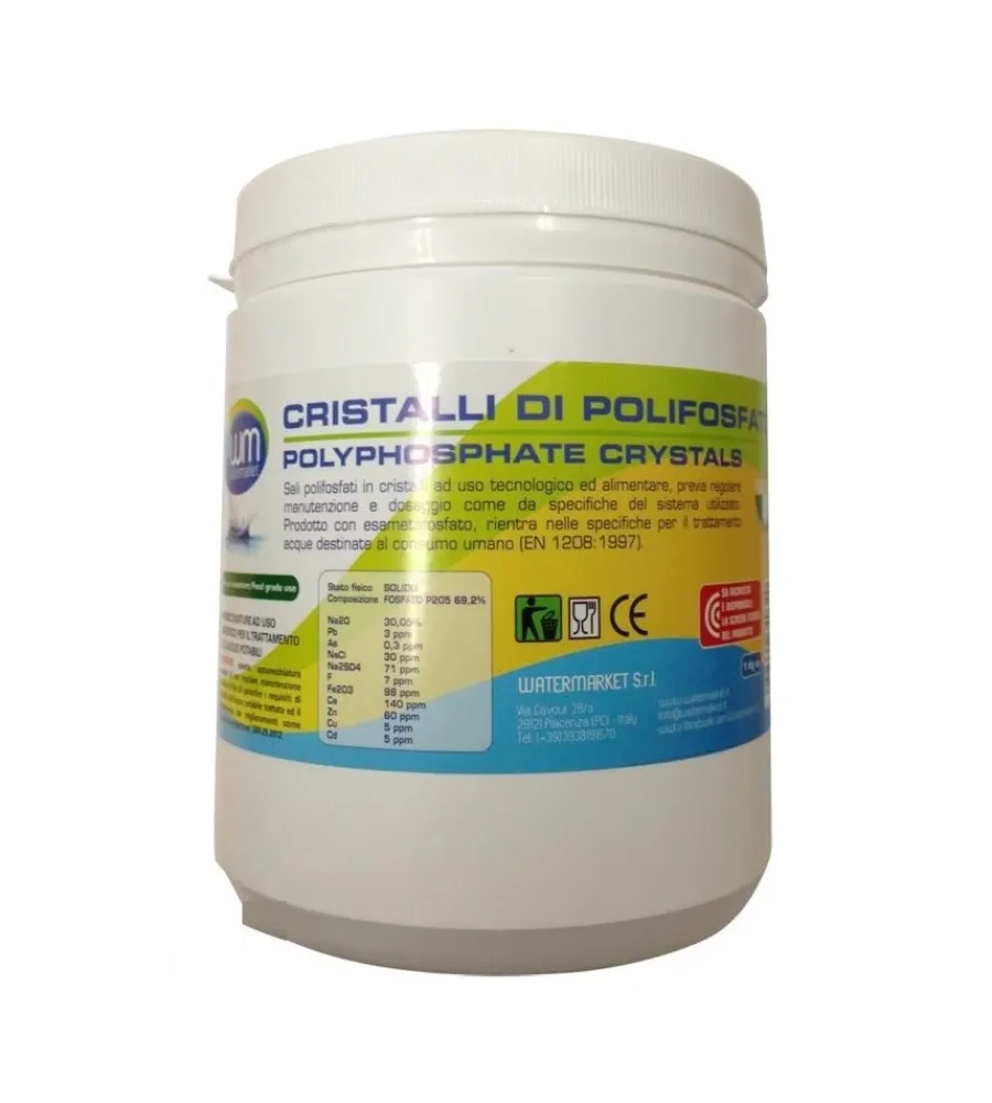 Trattamento Acqua- Cristalli di polifosfato per dosatori - 1 kg