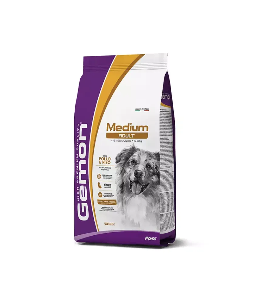 Discount Crocchette per cani "gemon" adulto di taglia media con pollo 15 kg Alimenti Secco Cane