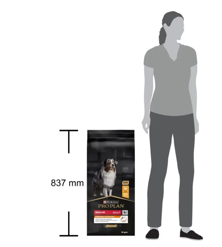 Clearance Crocchette per cani "pro plan" adulto di taglia media con pollo everyday nutrition 12 kg Alimenti Secco Cane