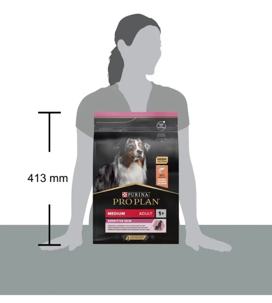 Outlet Crocchette per cani "pro plan" adulto di taglia media con salmone sensitive skin 3 kg Alimenti Secco Cane