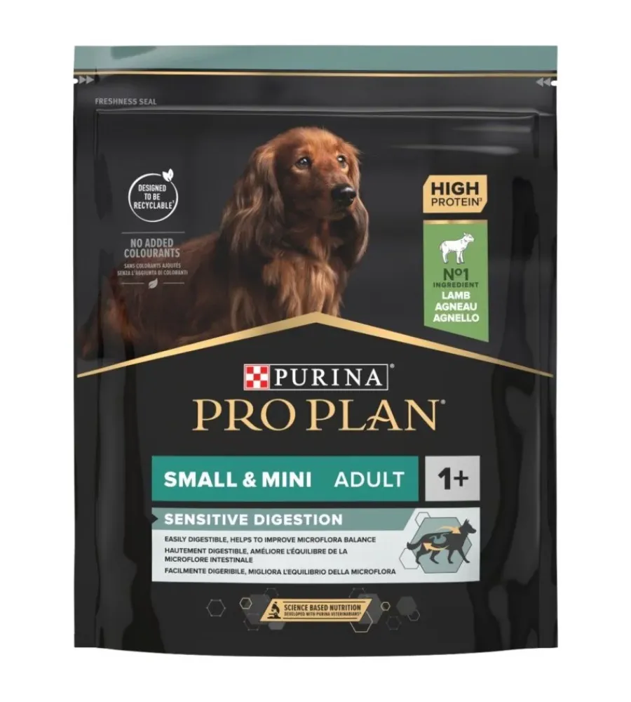 Purina Alimenti Secco Cane|Crocchette per cani "pro plan" adulto di taglia piccola con agnello sensitive digestion 700 gr
