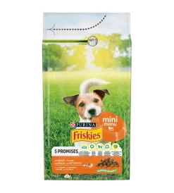 Friskies Alimenti Secco Cane|Crocchette per cani purina "mini menu" adulto di taglia piccola con pollo 1,5 kg
