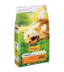 Friskies Alimenti Secco Cane|Crocchette per cani purina "balance" adulti di tutte le taglie con pollo, manzo e verdure 4 kg