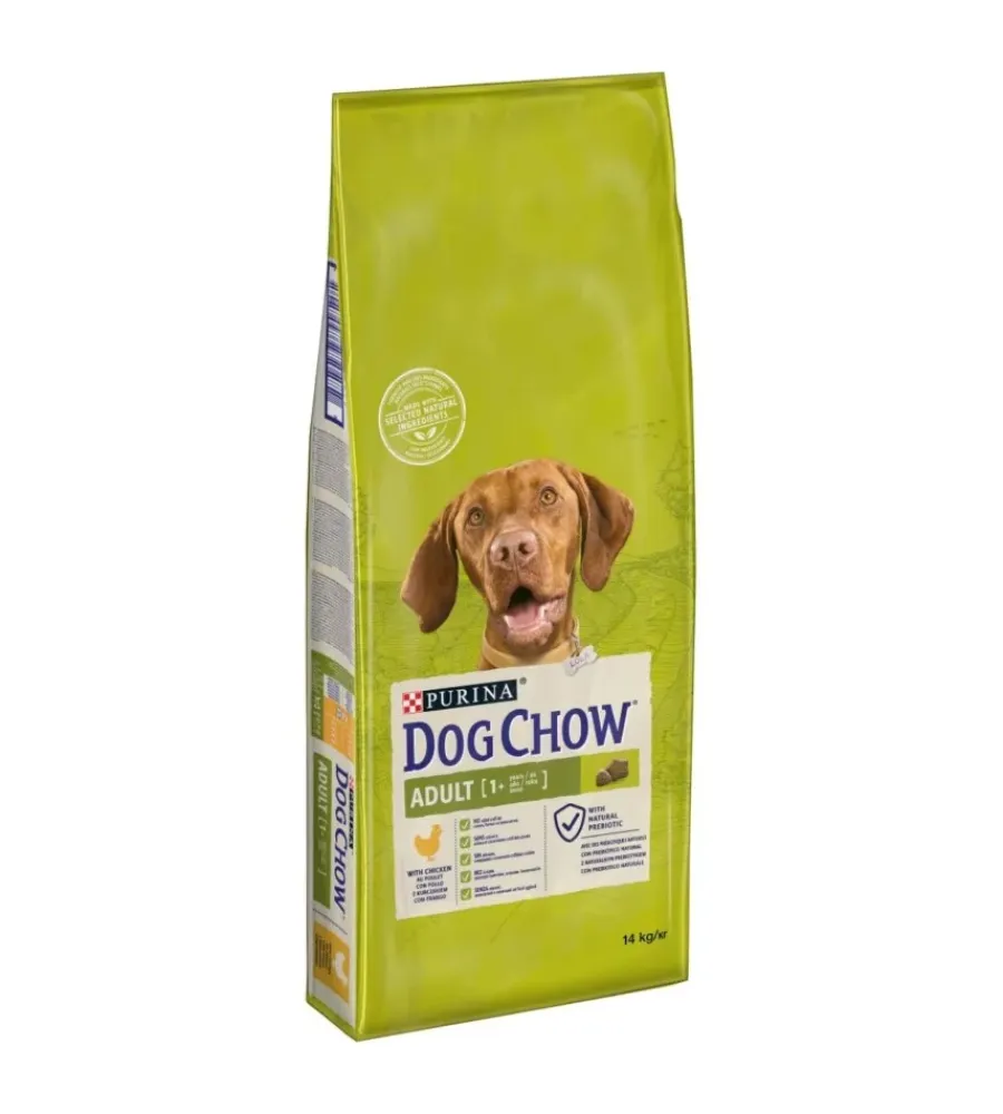 Purina Alimenti Secco Cane|Crocchette per cani "dog chow" adulto di tutte le taglie con pollo 14 kg