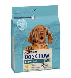 Purina Alimenti Secco Cane|Crocchette per cani "dog chow" cucciolo di tutte le taglie con pollo 2,5 kg