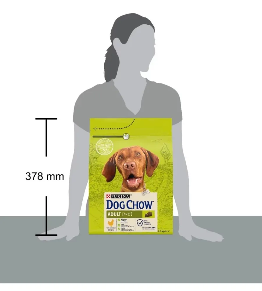 Purina Alimenti Secco Cane|Crocchette per cani "tonus dog chow" adulto di tutte le taglie con pollo 2,5 kg