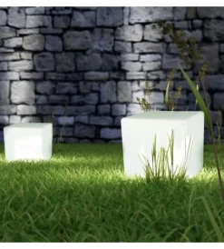 Discount Cubo decorativo per esterno con illuminazione led rgb e telecomando 40x40x40 cm Illuminazione Per Esterno