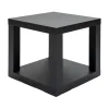Tavolini|Cubo multifunzione tavolino e comodino in mdf e pvc nero 40x40x38 cm