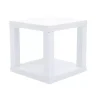 New Cubo multifunzione tavolino e comodino in mdf e pvc bianco 40x40x38 cm Tavolini