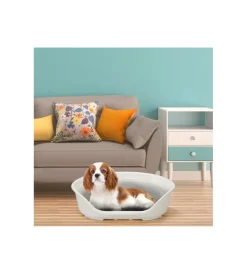 Ferplast Cuscini E Brandine|Cuccia da interno per cani e gatti "siesta deluxe 6" bianco, 70,5x52x23,5 cm -