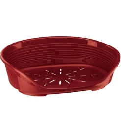 Cuscini E Brandine-Ferplast Cuccia da interno per cani e gatti "siesta deluxe 10" bordeaux, 93,5x68x28,5 cm -
