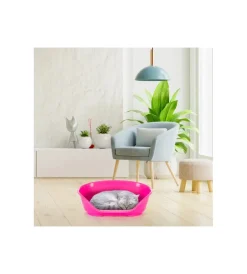 Cuscini E Brandine-Ferplast Cuccia da interno per cani e gatti "siesta deluxe 2" fucsia, 49x36x17,5 cm -