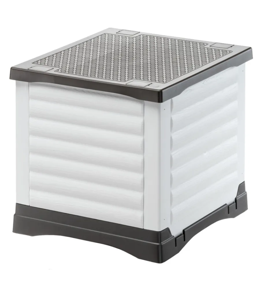 Cucce E Accessori Relativi|Cuccia per animali da esterno ferplast "petvilla 50" in resina termoplastica grigio 38,5x43x38,5 cm