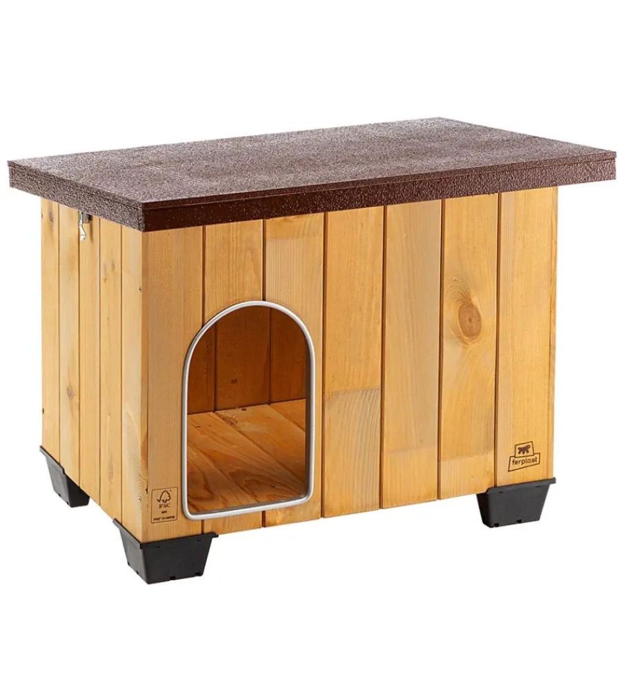 Ferplast Cucce E Accessori Relativi|Cuccia per cani da esterno "baita 60" in pino nordico 67x53x55,5 cm