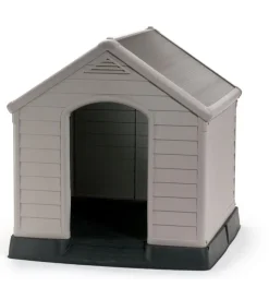 Cucce E Accessori Relativi-Keter Cuccia per cani da esterno "dog house" in polipropilene beige 99x95x99 cm