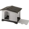 Cuccia per cani da esterno "dogvilla 110" con parete ribaltabile in resina grigio 111x84x79 cm Cucce E Accessori Relativi