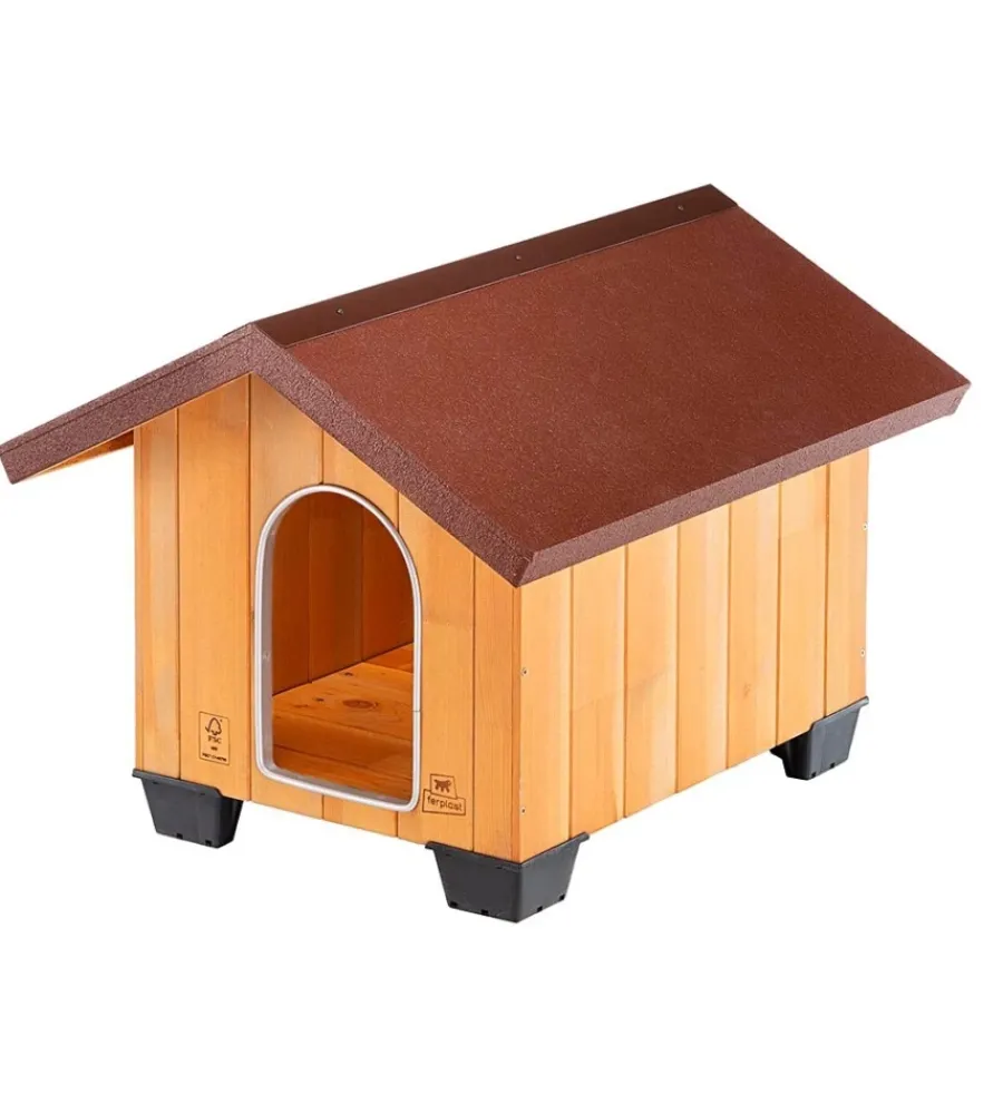 Ferplast Cucce E Accessori Relativi|Cuccia per cani da esterno "domus small" in pino nordico 60,5x73,5x54,4 cm