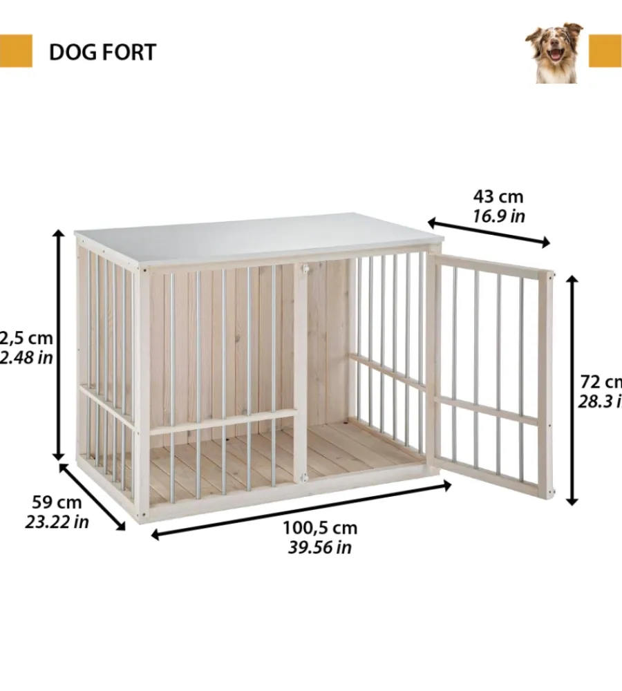 Ferplast Cucce E Accessori Relativi|Cuccia per cani da interno "dog fort" in legno 100,5x59x82,5 cm