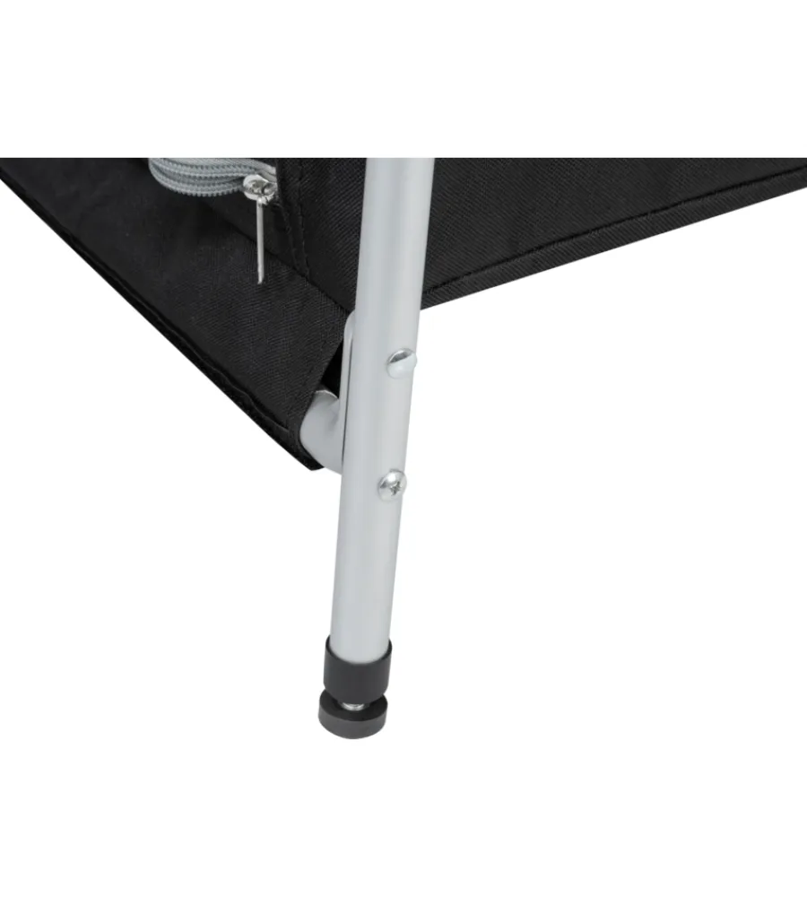 Campeggio-Brunner Cucina da campeggio pieghevole "kitchenette" in alluminio e poliestere nero 67x50x93,5 cm